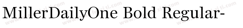 MillerDailyOne Bold Regular字体转换